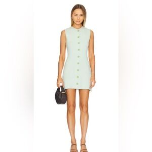 Bec + Bridge Green Sheath Mini Dress Crew Neck Sleeveless